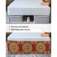 thumbnail image 7 of Orange Boho Wrap Around Bed Skirts for King Bed 18" Drop,Bed Skirt with Adjustable Elastic Belt Dust Ruffle Bed Valance for Bedroom Hotel Country Vintage Ethnic Abstract Geometric Bed Frame Cover, 7 of 7
