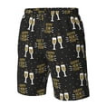 thumbnail image 4 of Susaid Happy New Year Print Men's Swim Trunks Hawaiian Bathing Mesh Lining Suit Swimsuits Beach Shorts with Pockets-, 4 of 6