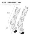 thumbnail image 2 of Compression Socks For Women And Men - Minimalist Black Cartoon Snake Compression Socks Circulation For Workout, 2 of 2