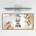 thumbnail image 4 of Happy Anniversary Schnauzer Celebrates Wedding Love Family Party Desk Mat Full Keyboard Mouse Pad Miniature Schnauzer Dog Lover Large Mousepad - 01015, 4 of 5
