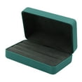 thumbnail image 3 of yuksok Jewelry Case PU Leather Trendy Showcase Tray Jewelry Box for Women Ear Studs Green, 3 of 9
