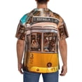 thumbnail image 3 of Fotbe Modern Urban Monkey Camisa Estampada de Manga Corta para Hombre, Casual de Verano, Estilo Playero, Sin Arrugas-3X-Large, 3 of 5