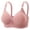 Pink, variant on Womens Sexy Ruffled Decorative-Button Breathable Comfy Bras Woman's Flower Printing Front Buckle Thin Breathable And Comfortable Underwear Daily Bra Without Rims.