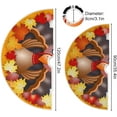 thumbnail image 3 of Thanksgiving Turkey Maple LeafTree Skirt, Seasonal Tree Mat Holiday Party Supplies Ornaments Indoor Outdoor Decorations for Tabletop Trees 47.2 Inches, 3 of 6