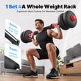 thumbnail image 4 of MERACH Adjustable Soft Dumbbell Set, Kettlebells and Barbell Weight Set for Home Gym, 45lbs, 4 of 13