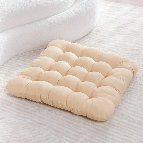 Outdoor Floor Cushions,Meditation Floor Pillow,Square Seat Cushion,Square Outdoor Cushions,Thicken Tufted Seat Cushion,Tatami Floor Cushion for Seating Yoga(Beige 16*16*2in)from ANMUYUM