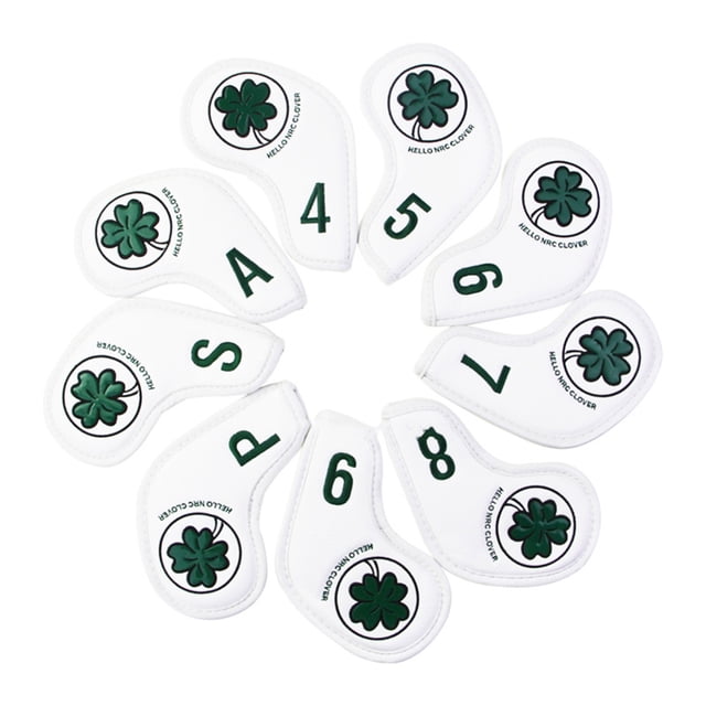 Naiovety Funda de hierro para Golf, forro de terciopelo fino, fundas de cabeza de felpa gruesas, diseño autoadhesivo, funda protectora resistente al Golf blanco Naiovety OD009932-01
