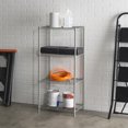 thumbnail image 2 of Home Basics 13.8"W X 21"D X 46.5"H 4-Shelf Wire Freestanding Shelves, Grey (4 Pack), 2 of 5