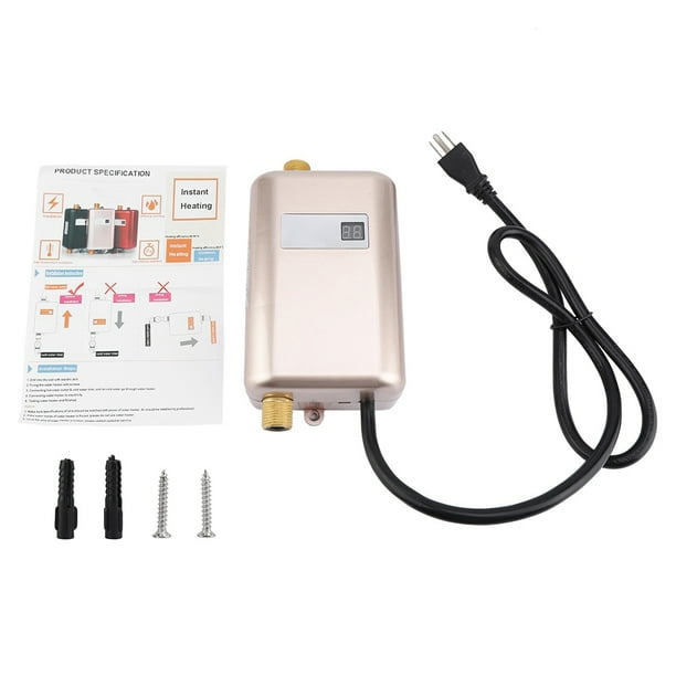 3000W Instant Electric Water Heater Tankless Shower Caravan Camping Hot Water US