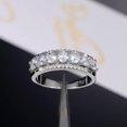 thumbnail image 5 of EOEMY 925 Silver Ring Crystal Zircon Ring Women Men Wedding Jewelry Size 6-10-8, 5 of 5