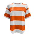 thumbnail image 6 of Tittly T Shirts for Women Womens Tops Ladies Spring Summer Solid Color Printed Casual Comfortable Women's Tops Short Sleeve Tops New Years Eve Outfits Women Womens Summer Tops Graphic Tees Orange XL, 6 of 6