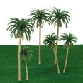 thumbnail image 4 of 15pcs Miniature Scenery Layout Model Tree Palm Trees Train Coconut Rainforest Home Garden Decoration, 4 of 7