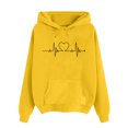 thumbnail image 4 of Womens Loose Heart Printed Hoodie Sweatshirt with Pocket Long Sleeve Hooded Pullover Cotton Fleece Tops S-XXXL (X-Large, Yellow 02), 4 of 6