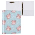thumbnail image 3 of Haosy Hardcover 3 Ring Binder 1.5 Inch Ring Decorative Binder Organizer for Home School Office, Pastel Blue Dot Axolotl, 3 of 10