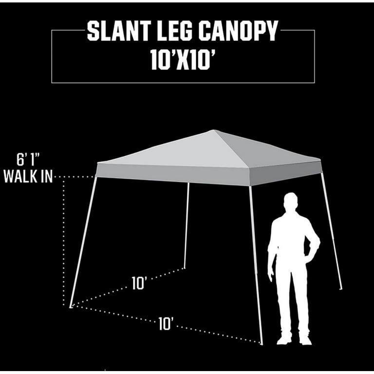 Quest Q64 10 x10 Slant Leg Canopy Walmart