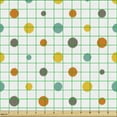 thumbnail image 2 of Ambesonne Geometric Fabric by the Yard Upholstery, Colorful Retro Polka Dots, 5 Yards, White Multicolor, 2 of 5