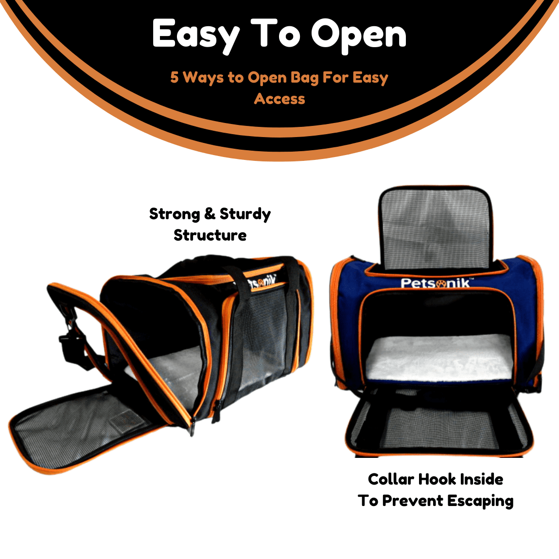 Petsonik Ultimate Pet Carrier for Small Dogs and Cats with Matt Insert