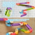 Fun Little Toys 49 Pcs Bath Toys for Toddlers Building Wall Bathtub Toy