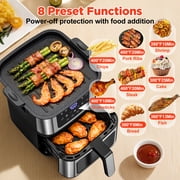 Air Fryer Oven With Grill,8-in-1 7.5Qt Multifunction Air Fryer, Digital LED Touch Screen,Nonstick Dishwasher-Safe Basket,95% Less Oil,100Pcs Liner