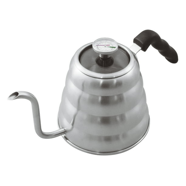 Paderno World Cuisine Pour Over Kettle with Thermometer, Stainless