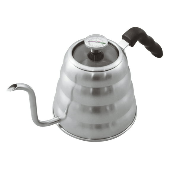 Paderno World Cuisine Pour Over Kettle with Thermometer, Stainless Steel