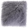 thumbnail image 5 of Genuine Mongolian Lamb Fur Sheepskin Square Pillow Cover 16 in., 5 of 10