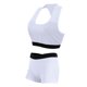 thumbnail image 3 of Moda mujer gimnasio deportes fitness yoga entrenamiento sujetador pantalones cortos traje conjunto blanco XL, 3 of 8