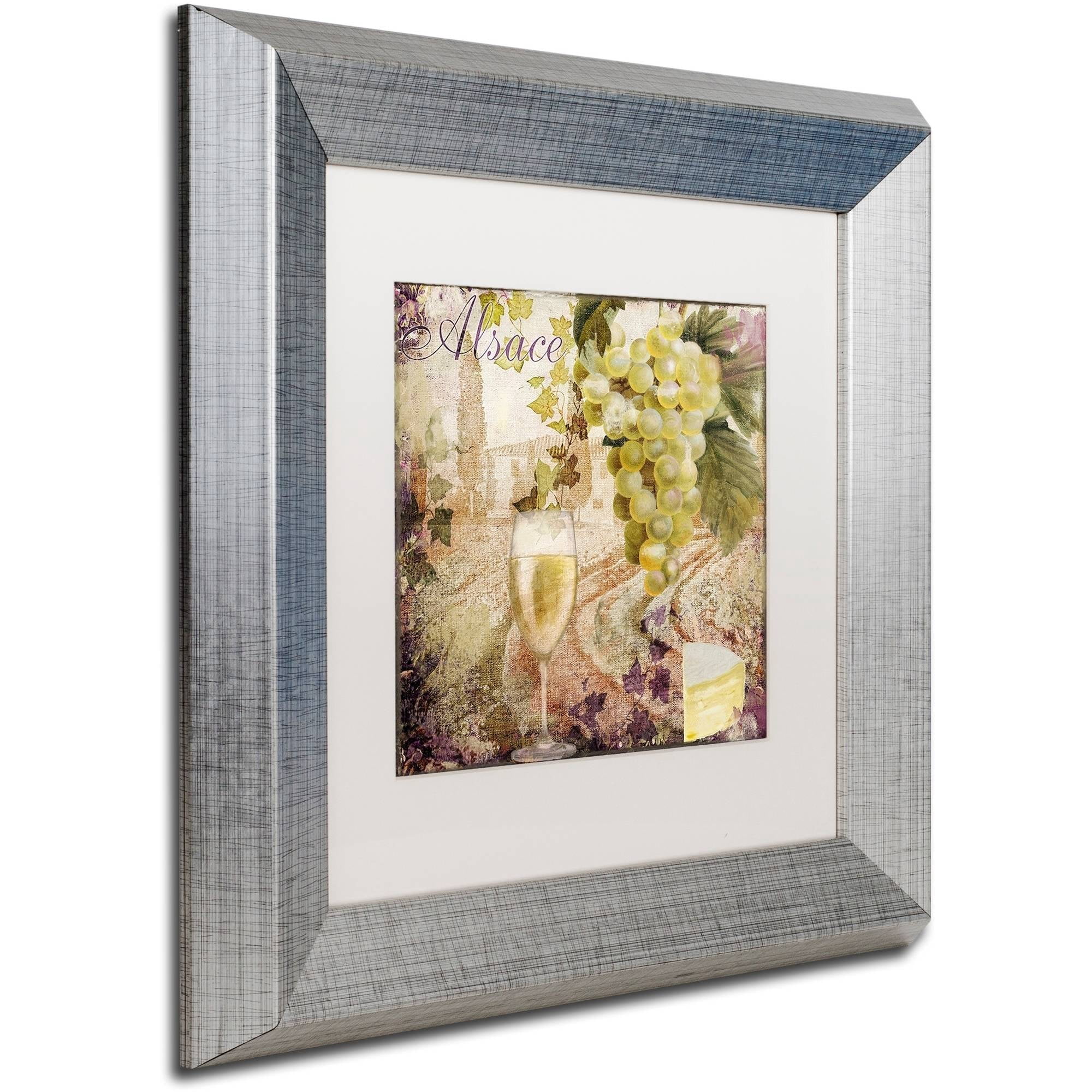 Trademark Fine Art "Wine Country I" Canvas Art by Color Bakery White Matte, Silver Frame