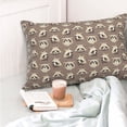 thumbnail image 4 of Salouo Raccoon Pattern Pillow Cases,1PC Pillow Covers with Envelope Closure Decorative Pillow Case for Bed Couch,Pillows Not Included-20"x30", 4 of 6