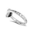 thumbnail image 2 of PURITY Heart and Cross Ring for Women, Steel Jewelry, 2 of 3