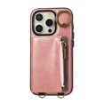 thumbnail image 7 of Allytechgroup Stylish iPhone 15 Pro Wallet Case, Secure Phone Case for Apple iPhone 15 Pro, Multi-functional and Durable, Ring Holder Hand Wrist Stand Shockproof Case for Women Men, Pink, 7 of 7