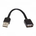 thumbnail image 3 of CY 13cm USB 2.0 Type-A Male to Type-A Male Female Data Flat Slim FPC Cable for FPV Disk Phone, 3 of 7