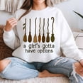 thumbnail image 5 of A Girl Gotta Have Options Retro Halloween Witches – T-Shirt / Hoodie / Sweatshirt – Fun Halloween Apparel – For Witches and, 5 of 6