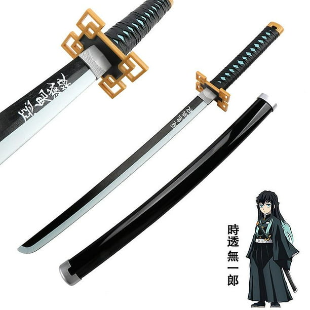 80cm Demon Slayer Katana Anime Sword Cosplay Weapon Prop Zenitsu Katanas Tanjiro Kimetsu No Yaiba Kyoujurou Toy Swords