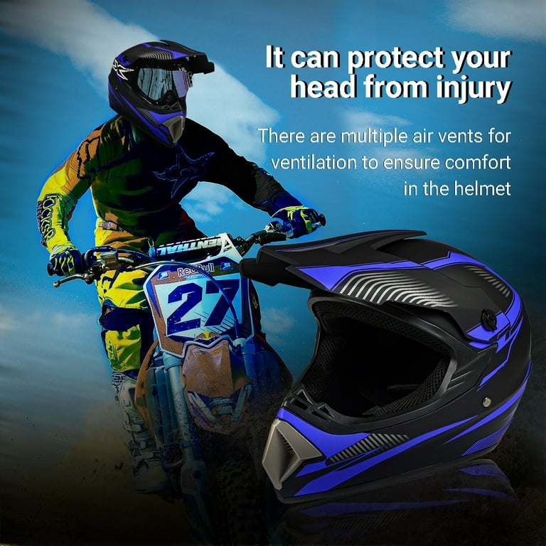 Teal dirt bike sale helmet