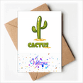 thumbnail image 1 of Cactus Succulents Green Potted Welcome Back Greeting Cards Envelopes Blank, 1 of 3