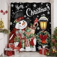 thumbnail image 2 of Christmas Snowman Shower Curtains for Bathroom, Xmas Box Winter Snow Wreaths Lights Black Waterproof Fabric Shower Curtain for Bathroom Bathtub Decoration, Machine Washable, 54x"78", 2 of 9