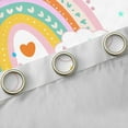 thumbnail image 4 of Castle Fairy Kids Cartoon Rainbow Black Out Curtains,Stars Love Heart Curtains Pack of 2 (42x63 Each),Kawaii Flowers Bedroom Curtains,Microfiber Bedroom Decor, 4 of 6