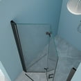 thumbnail image 4 of Frameless Shower Door 32"W x 72"H Fold Frameless Shower Door with Tempered Glass, Matte Black,Sliding Shower Door, 4 of 12