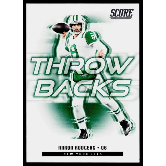 Collectible 2025 Score Throwbacks #10 Aaron Rodgers New York Jets Football Card New York Jets NFL FOOTBALL Trading Card