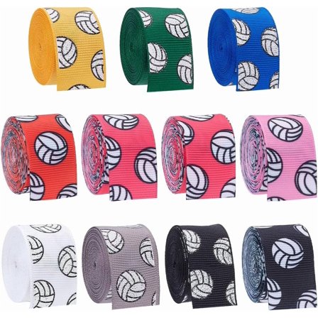 27 Yards 11 Colors Volleyball Ribbons 7/8 inch Sports Ribbons Polyester Multicolor Classic Modern Pattern Sports Events Occasion DIY