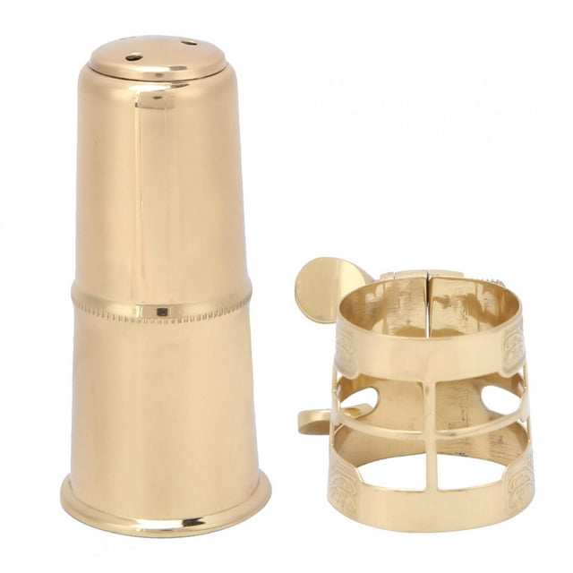 Boquilla de latón para saxofón alto, juego de ligaduras para saxofón, accesorios para instrumentos musicales