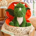 thumbnail image 2 of 2 In 1 Plush Toy Stuffed Soft Dino In A Egg Doll, 2 of 5