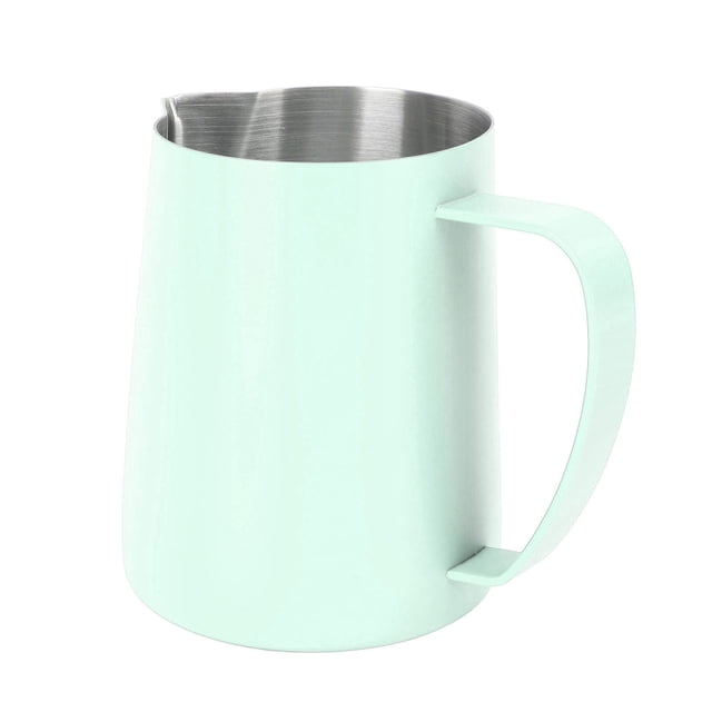 Taza Para Espumar Café De Acero Inoxidable De 480 Ml, Jarra De Leche De Acero 304 Con Línea De Escala, Taza Para Café Con Leche Con Boca Puntiaguda, Taza Grande De Capacidad
