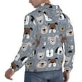 thumbnail image 6 of Lsque Cute Dog Faces Pattern Casual Men's Hoodie,Hooded Sweatshirt with Kangaroo Pocket,Pullover Hoodie-Small, 6 of 7