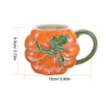 thumbnail image 3 of Pumpkin Shape Milk Cup Halloween Water Mug Coffee Mug Ceramic Coffee Mug with Handle, 3 of 5