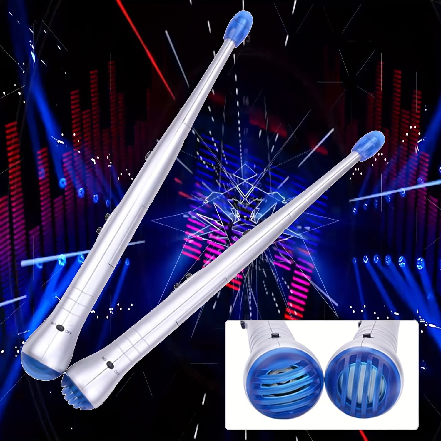 Electronic induction rhythm music drumsticks, air percussion drumsticks, drum set practice music products, Easter Halloween Christmas New Year holiday promotional gifts (not the sound of the drum)
