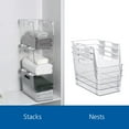 thumbnail image 5 of Mainstays Small Clear Plastic Stackable Bin for Closet with White Latches, 5 of 7