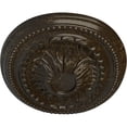 thumbnail image 3 of Ekena Millwork 18 1/2"W x 13 1/2"H x 1 7/8"P Saverne Ceiling Medallion, Hand-Painted Stone Hearth Crackle, 3 of 4
