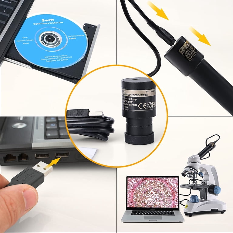 Microscope Imaging Software Swift 5.0 Megapixel Digital Microscope ...